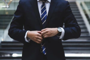 A professional in formal wear for vip services