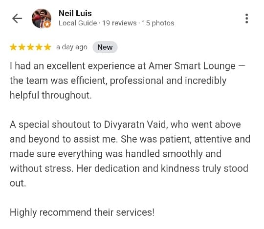 Amer Lounge - google review